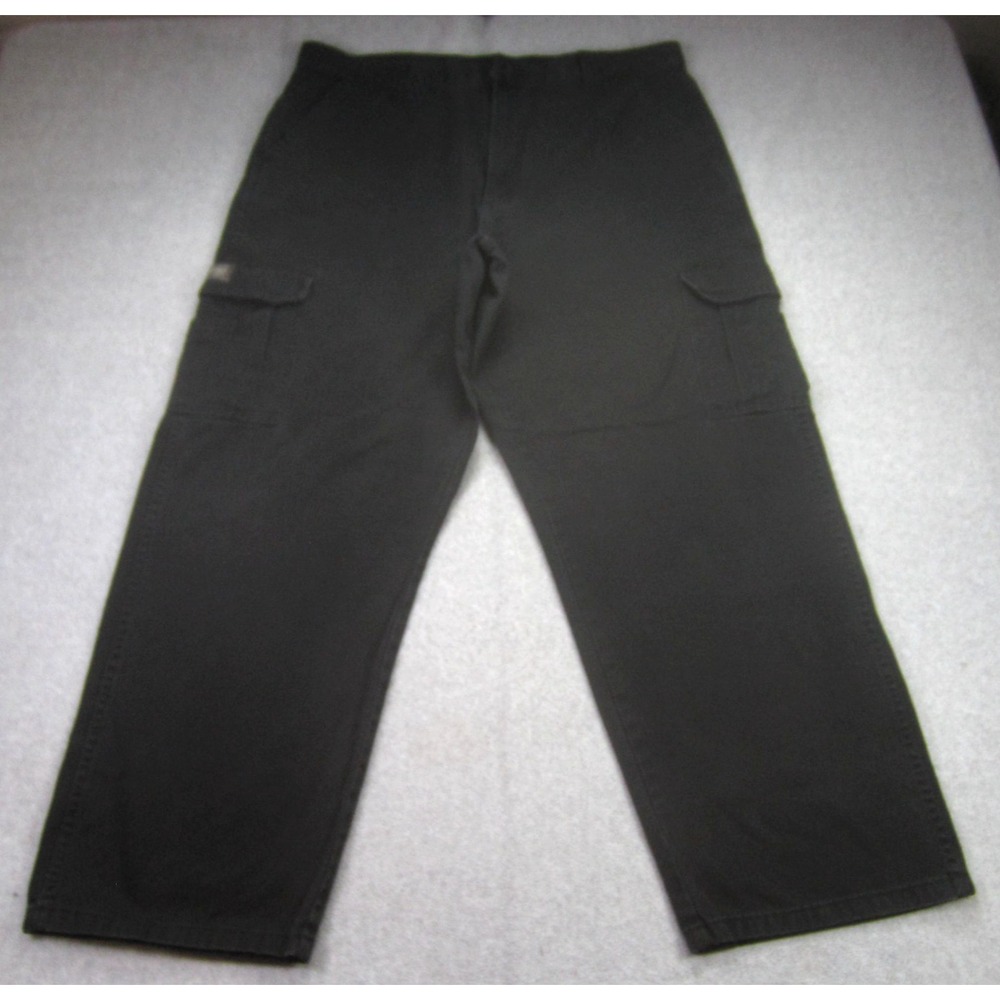 Wrangler Pants Mens 38x29 Black Cargo Utility Baggy Outdoor Workwear READ